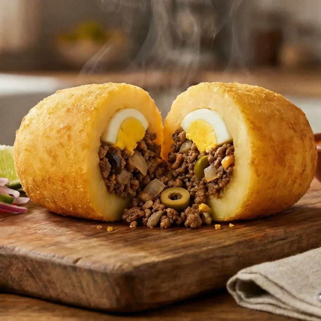 Comida Callejera Peruana Papa rellena